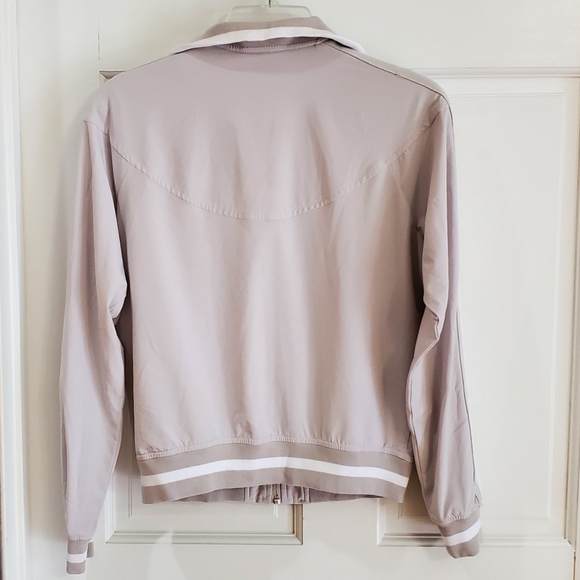 ATHLETA | XXS Gray White Bomber Jacket EUC - Picture 7 of 8
